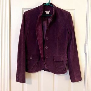 Cache Purple Velvet Blazer